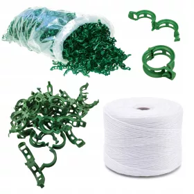    KOMPLET DRŽAL ZA PARADIŽNIKOVE SPONKICE 200 KOSOV + ZELENA VRVICA 250 m