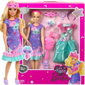   Barbie Moja prva punčka Barbie Deluxe set - vijolična s 34 cm veliko punčko