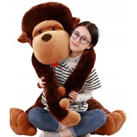 Velika plišasta opica maskota, idealna za igro in crkljanje