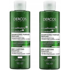   VICHY Dercos K 2x250ml - Šampon proti prhljaju za vsakdanjo uporabo