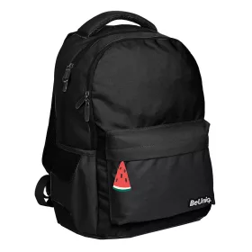   Večpredalni šolski nahrbtnik BeUniq Watermelon, črn z lubenico