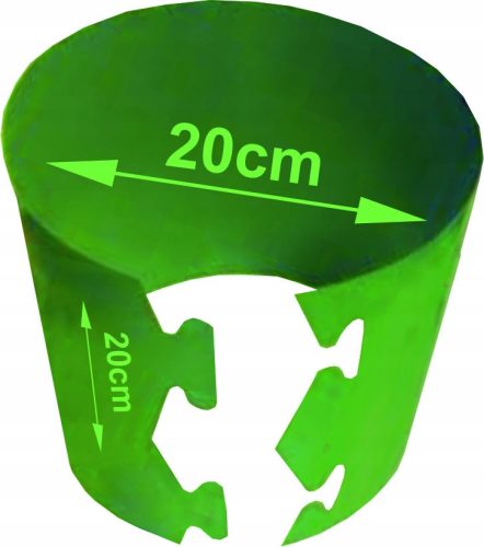 25× Valji za paradižnik močni, togi, trpežni - PVC - 20x20 / 6,28L *Zeleni*