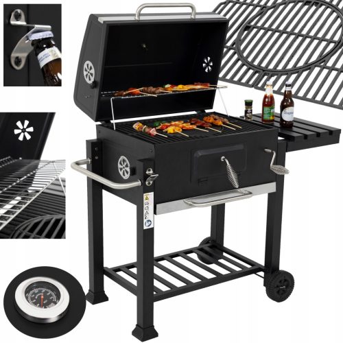  VRTNI ŽAR NA OGLJE VELIKA BBQ LITOŽELEZNA MREŽA PRIMAVEO MAJESTAT + PODLOGA