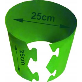   10× Profesionalni in vzdržljivi lončki za gojenje zelenjave 25x25 / 12,27 L *zelena*