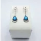  Srebrni uhani z modrim opalom - kapljica