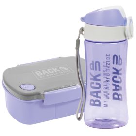   BACKUP Vijolična Bidon in škatla za kosilo z dvema prekatom