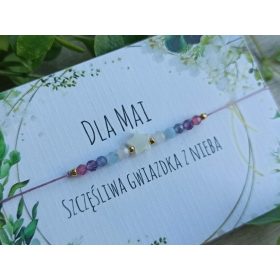   Slovenian Name: Kamnita zapestnica za srečo. Ročno izdelana darilna bransoleta za punčke

SEO-Optimized Description:
Kamnita zapestnica za srečo je popolno darilo za punčke ob posebnih priložnostih, k