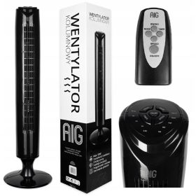  AIG FT75-TX9R-36 stolpčni ventilator, črn