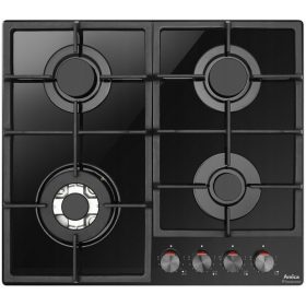    Amica PGCD6121ApFB plinska kuhalna plošča 60 cm | Steklo | Litoželezne rešetke | Wok gorilnik