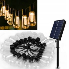   Sijajča vrvica za vrt z LED solarnimi žarnicami, idealna za okrasitev in prihranek pri stroških električne energije. Z nizko intenzivnostjo svetlobe so uporabljene kot dekorativna osvetlitev, ki pouda