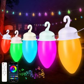   Girlanda LED lučka za zunanjo uporabo, barvita RGB 15M Glasbena Synchronizacija