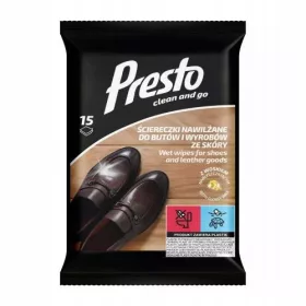   Presto vlažilni robčki za čiščenje usnjenih izdelkov, 15 kosov