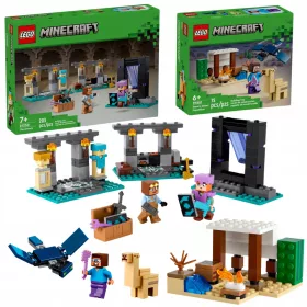   LEGO Minecraft Zbirka 21252 + LEGO Minecraft 21251 Steve-jeva puščavska odprava