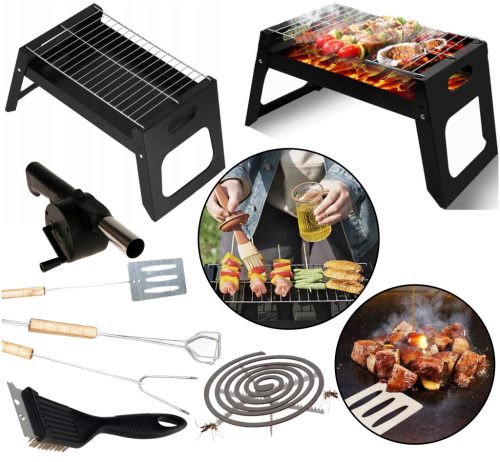  ZLOŽLJIV TURISTIČNI ŽAR ZA KAMPIRANJE BBQ PRENOSNO OGLJE ZA KAMPIRANJE NA VRT