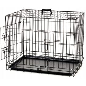 Kovinska kletka za prevoz hišnih ljubljenčkov, 91x58x66 cm