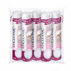   Cleanic Čisti učinek okroglih kozmetičnih blazinic, 100+25 kosov x 5 paketov
