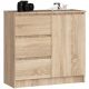 Komoda Akord JERRY 80 x 35 x 77cm sonoma hrast mat