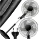 Elitehoff E 6998 elegantni črni stojni ventilator s prilagodljivim delovanjem