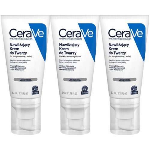 CeraVe Dnevna in Nočna Vlažilna Krema za Obraz, 3 x 52ml