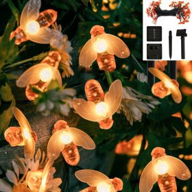 Solarna girlanda LED vrtna svetilka s čebelami 6,5M 30LED