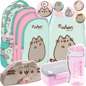 PUSHEEN MINT Plecak za zgodnjo šolo SET 6 kos.