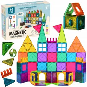   MAGNETNI KONSTRUKCIJSKI UČNI KOCKE VELIKE PLOŠČE 3D PUZZLE 56 DELNI SET