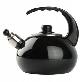 Emajliran kotliček Silesia Emalia Florian 2,5 l, črn