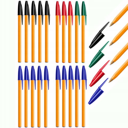 DŁUGOPISI BIC ORANŽNA ORIGINAL FINE 0,8 MM, 4 BARVE