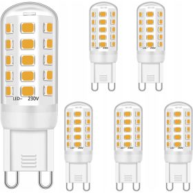    LED žarnice G9 5 W, zamenjava za halogenske žarnice, 5 kosov toplo bele barve