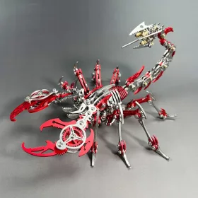    Floatingcity 3D Metal Red Scorpion model mehanične igrače za žuželke Darilo