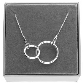    Srebrna ogrlica z obroči hoop hoop CELEBRITY MATERINSKI DAN SILVER925