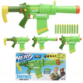 Nerf Fortnite Pištola SMG-ZESTY Elite 4v1 + 10 puščic