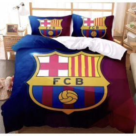 Posteljnina Barcelona FCB Herb Barca 140x200 cm, večbarvna