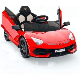    Otroški električni avto Lamborghini, z LED žarometi, rdeče barve