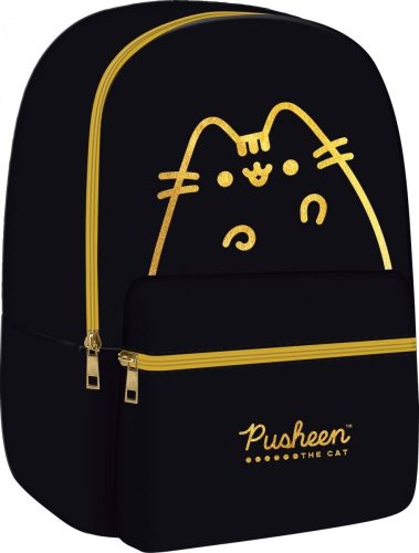 Enoprostorski šolski nahrbtnik Pusheen St. Majewski črna, odtenki rumene in zlate 8 l