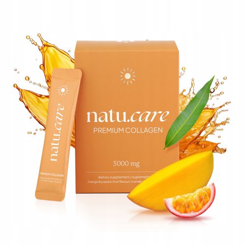 Hydrolizirani morski kolagen, 5000 mg, mango-marakuja, 30 vrečk - Natu.Care Premium