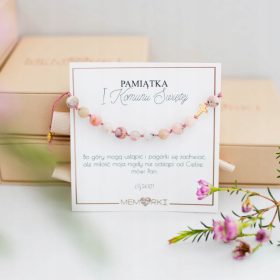   Rozarij z 10 rožnatimi venčki - spominek za obhajilo, krst ali posvetitev