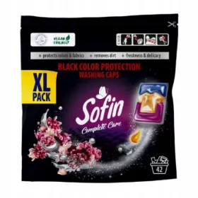   SOFIN Črne Kapsule za Pranje Black Color Protection XL 42 kosov