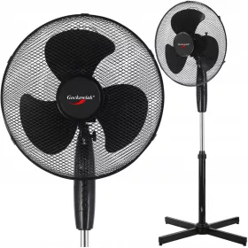   POTI STOJEČI VENTILATOR KLOUD ČRNI MOČAN TIHI VELIK 3 NAČINI 40 cm