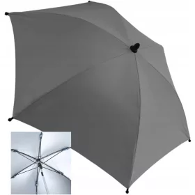   Dežnik za otroški voziček Titanium Baby, UV50+ srednje siv, 70 cm
