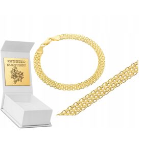   Elegantna zlata zapestnica iz zlata 585 za darilo s graviranjem