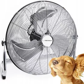 Močan stojni ventilator CYCLONE Esperanza srebrno/siv