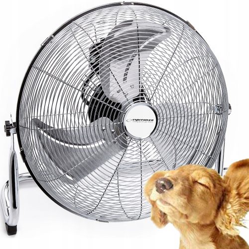 Močan stojni ventilator CYCLONE Esperanza srebrno/siv