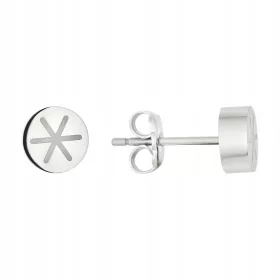  Srebrni obročasti uhani v obliki zvezde iz jeklenega čepa