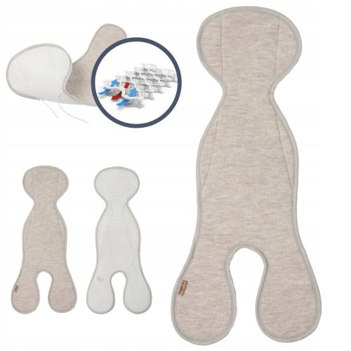 Zaffiro Antipotni Vložek za Otroški Avtosedež 0-13 kg Merino Volna + AIR Svetlo Bež