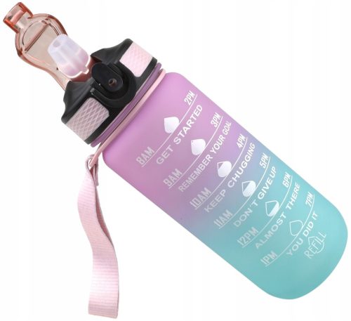 STEKLENICA ZA VODO ZA MOTIVACIJO Z SLAMICO MIOWI 600 ML