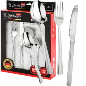   BACHMAYER PRESTIŽNI KOMPLET JEDILNEGA PRIBORA IZ JEKLA 24 DELNI SERVIS ZA 6 OSEB