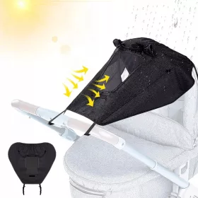   DVOJPLASTNI SONČNI VIZIR ZA OTROŠKI VOZIČEK, ZAŠČITNIK PROTIV SONCA