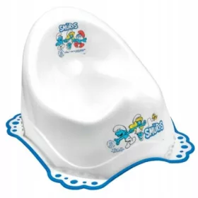 Nocnik MALTEX z gumicami proti zdrsu SMERFY, belo-modra