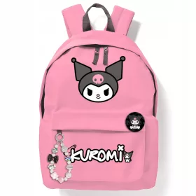   Roza šolski nahrbtnik Kuromi Hello Kitty Fan + Prilepka in obesek za ključe